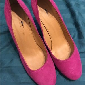 JCREW Magenta Suede Pumps - Size 8