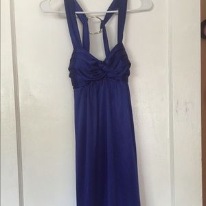 Royal blue homecoming dress.