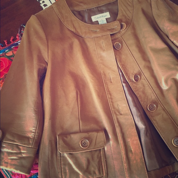 Calvin Klein real leather jacket