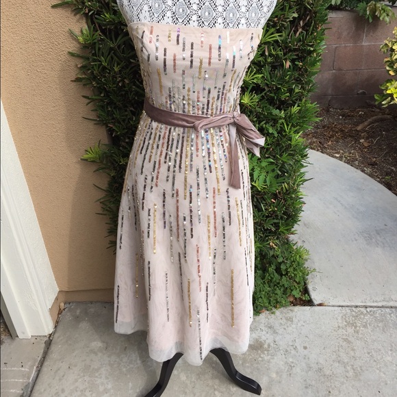 Bcbg strapless party dress