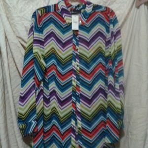 Brand New Layne Bryant Sheer Vibrant Top