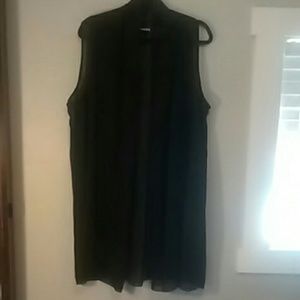 Black Susan Graver Sheer Vest Jacket