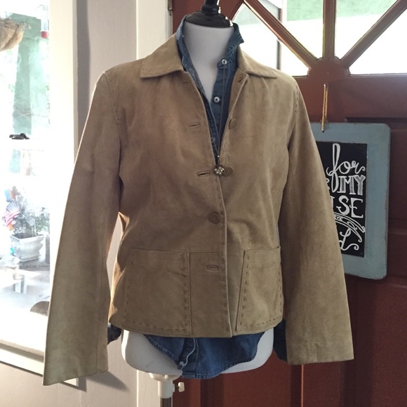 Tan leather jacket - Picture 1 of 4