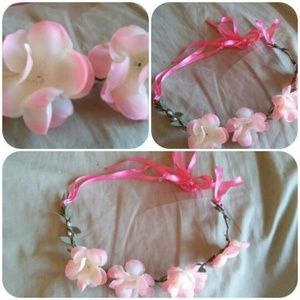 Pink Flower Crown