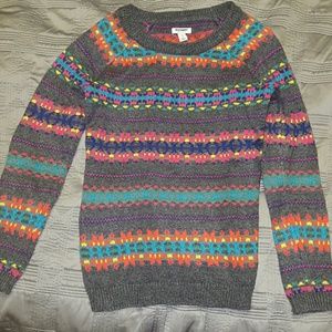 Brand new! Old navy gray colorful sweater