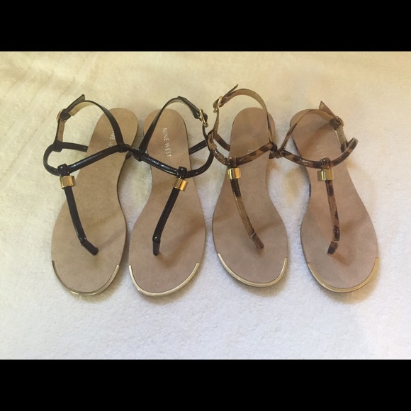 Two Pair of Nine West Thin Strapped Sandals $25