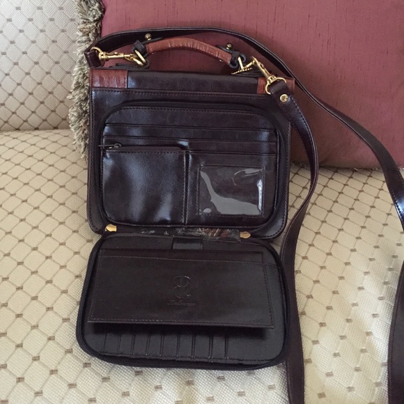 Belle Rose leather cross body bag.