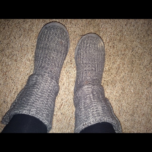 Grey tall knit uggs