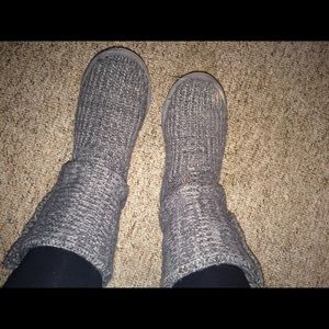 Grey tall knit uggs