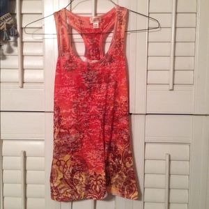 Orange paisley tank top