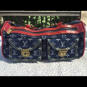 LV Denim Alligator Handbag