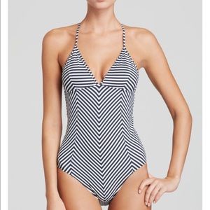 Tory burch Clemente striped one-piece swimsuit