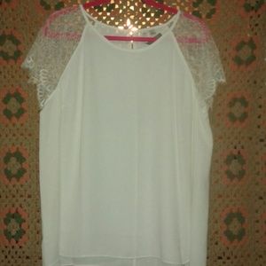 Lauren Conrad Lace Sleeve Top