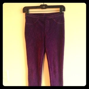 Purple Corduroy skinnies.