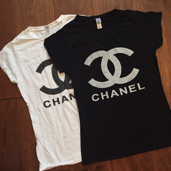 2 Chanel Logo Shirts