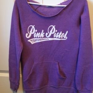 Pink pistol sweater