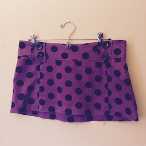 Purple polka dot skirt💕