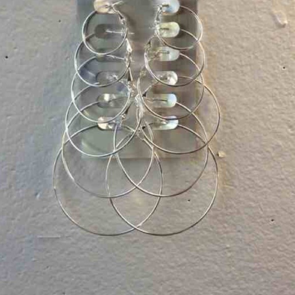 Silver Set of Hoop Earrings
