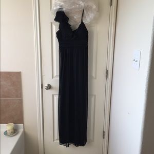 Black Floor length Chiffon Dress- size 8