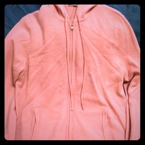 Jcrew pink cashmere hoodie
