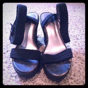 Nine West Black Platforms