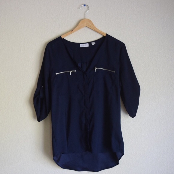 Navy blouse
