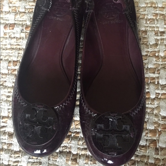 Purple patten leather Tory Burch flats!