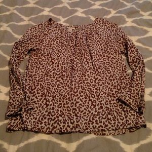 Leopard print linen shirt from j crew
