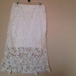 WHITE lace skirt