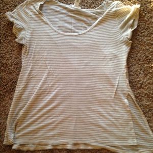 Scoop Neck Flowy Striped Tee