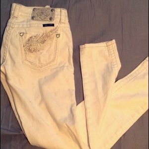 Miss me white skinny jeans