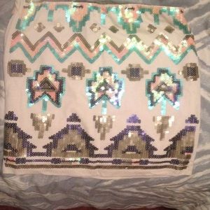 Mini sequin skirt
