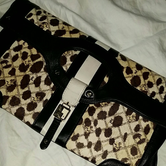 L.A.M.B. Carlisle Convertible Cheetah Clutch