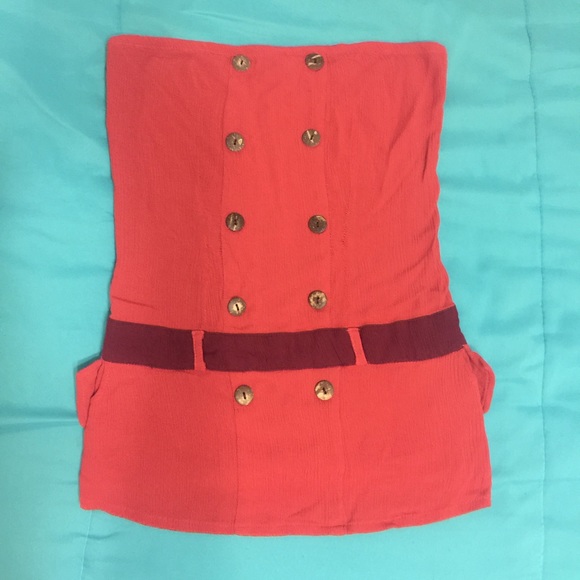 Bohemian tank top with wooden buttons size US M/L - Picture 1 of 3