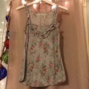 Kimchi Blue floral + gray tank top
