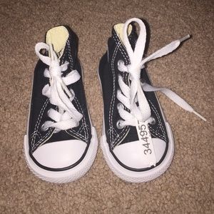 Black hi-tops Converse infant