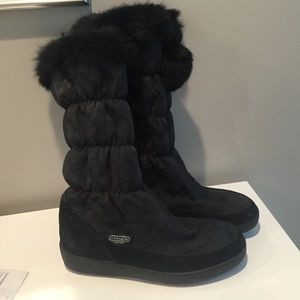 Black coach winter boots