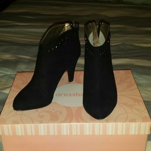 Black studded booties