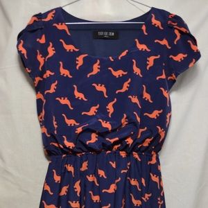 Modcloth Dinosaur Print Dress