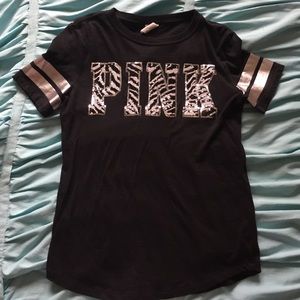 Black and white sequins top