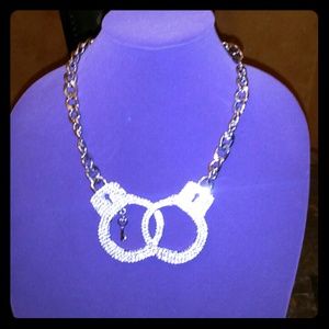 Silver Handcuffs Necklace