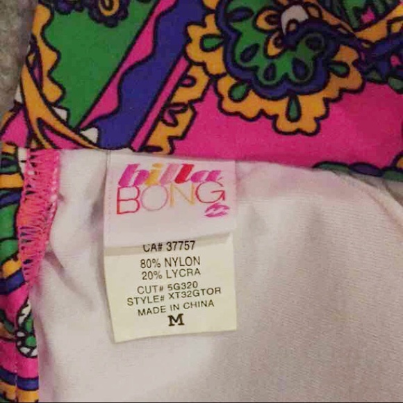 Billabong pink multi color bikini swim top - Picture 2 of 2