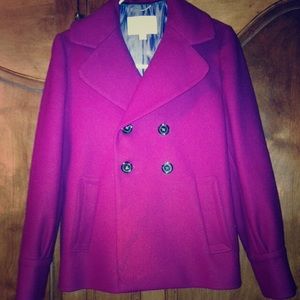 Fuschia Banana Republic Swing Peacoat