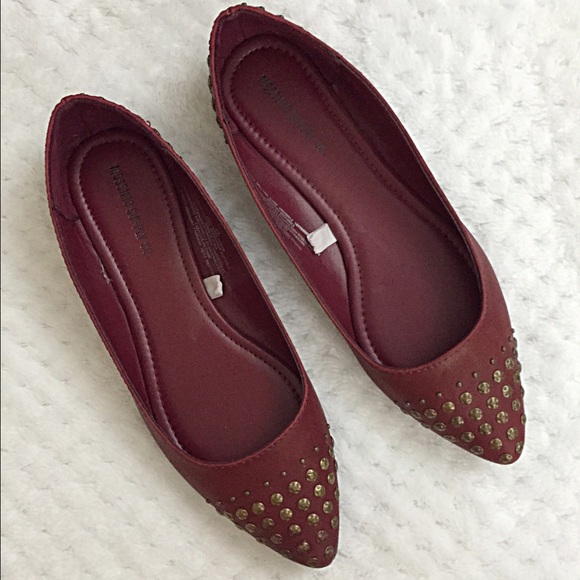 Mossimo Supply Co. Shoes - Deep red studded flats