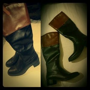 Black/Brown Riding Boots
