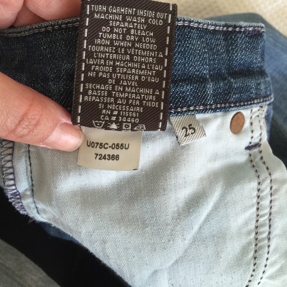 Rare 7 For All Mankind Bootcut Crystal Colorblock - Picture 3 of 4