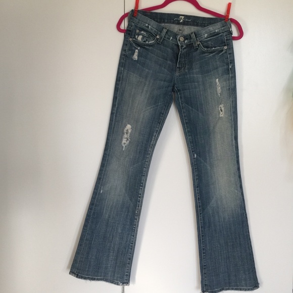Rare 7 For All Mankind Bootcut Crystal Colorblock - Picture 4 of 4