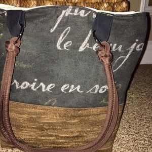 Rustic slate/chalkboard handbag