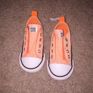 Neon Orange Converse Toddler size 6