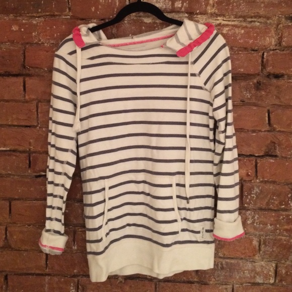 American Eagle Hooded Striped Sweater Sweatshirt